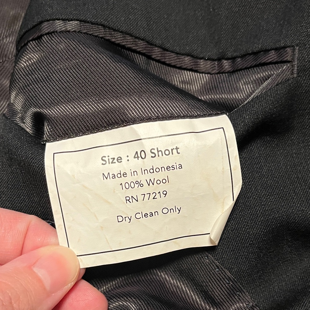 Pronto Uomo Charcoal Suit Jacket - Picture 5 of 9
